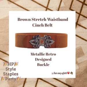 Brown Stretch Cinch Belt 🎉HP🎉